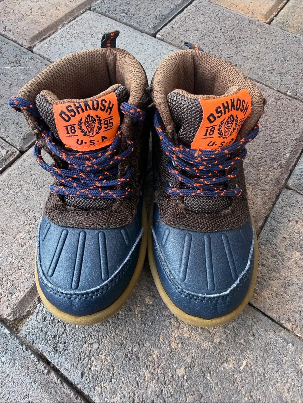 OshKosh B'gosh Brown & Navy Kids Boot